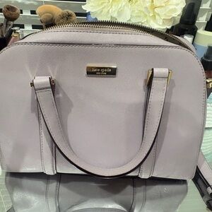 kate spade lilac dome satchel with gold hardware